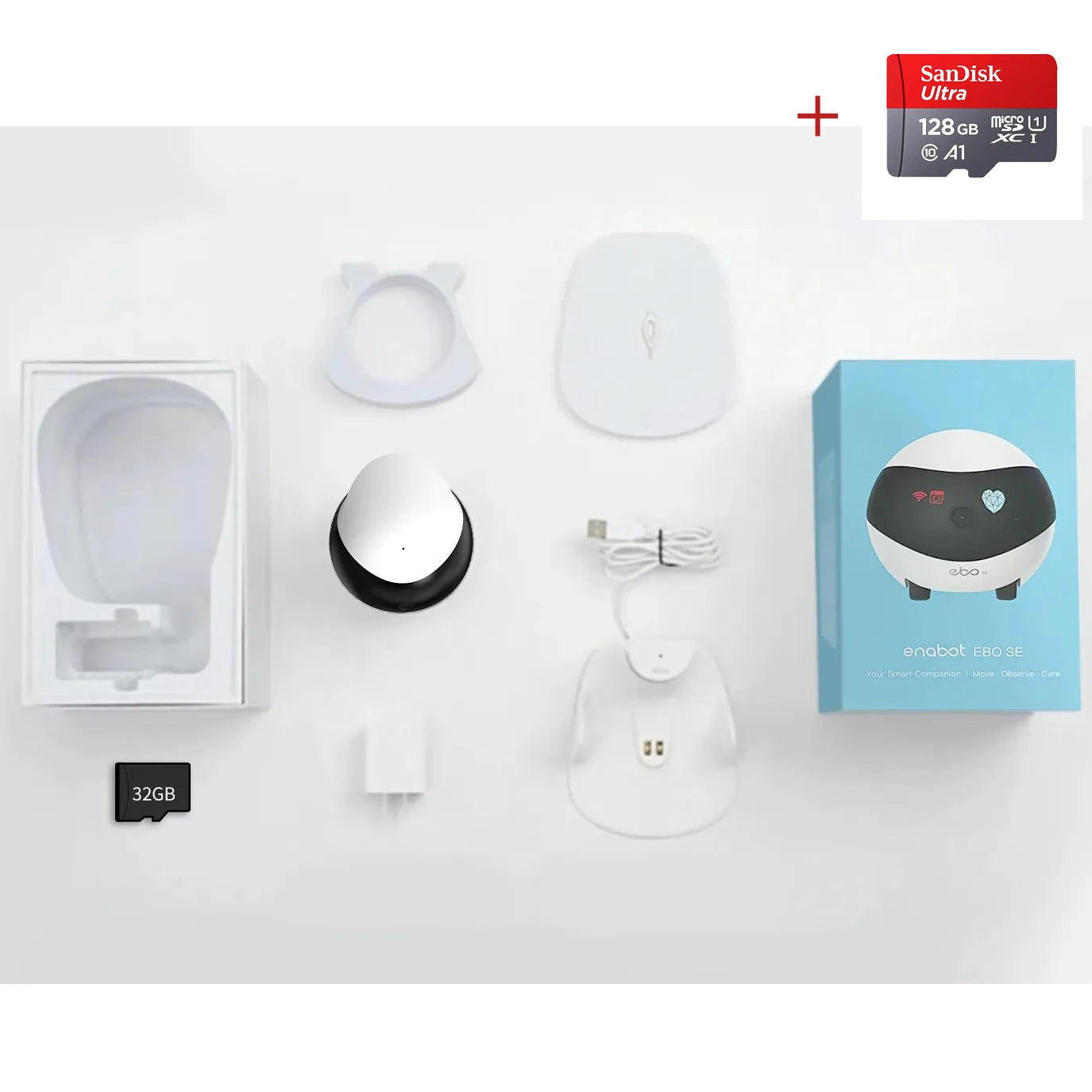 Enabot EBO SE Camera Robot 1080P Camera Remote Control Home Security Pet Camera Startlight Night Vision for Dog Cat Baby