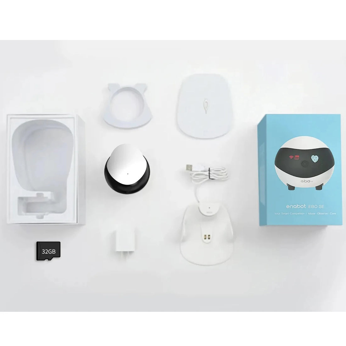 Enabot EBO SE Camera Robot 1080P Camera Remote Control Home Security Pet Camera Startlight Night Vision for Dog Cat Baby