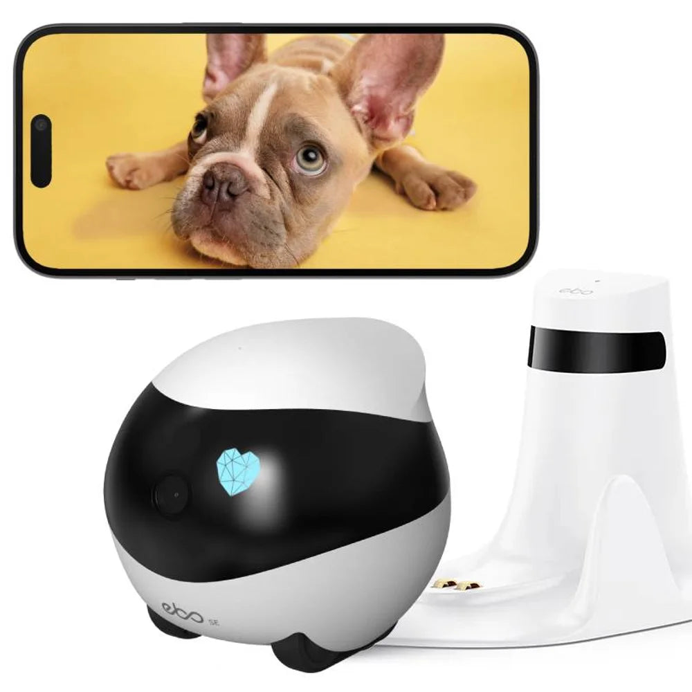 Enabot EBO SE Camera Robot 1080P Camera Remote Control Home Security Pet Camera Startlight Night Vision for Dog Cat Baby
